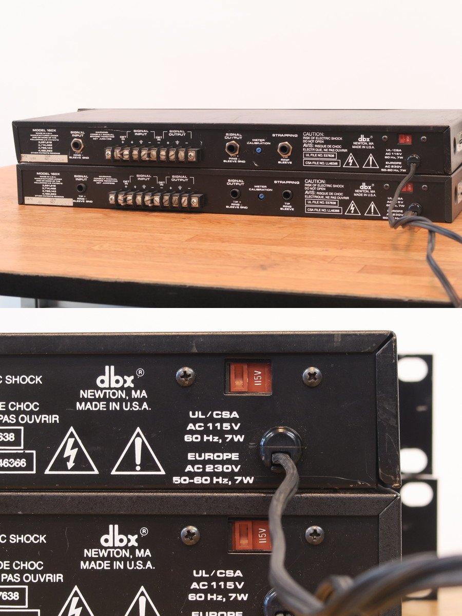 dbx 160X モノラルコンプレッサー ペア (2台) 定番コンプ ステレオ